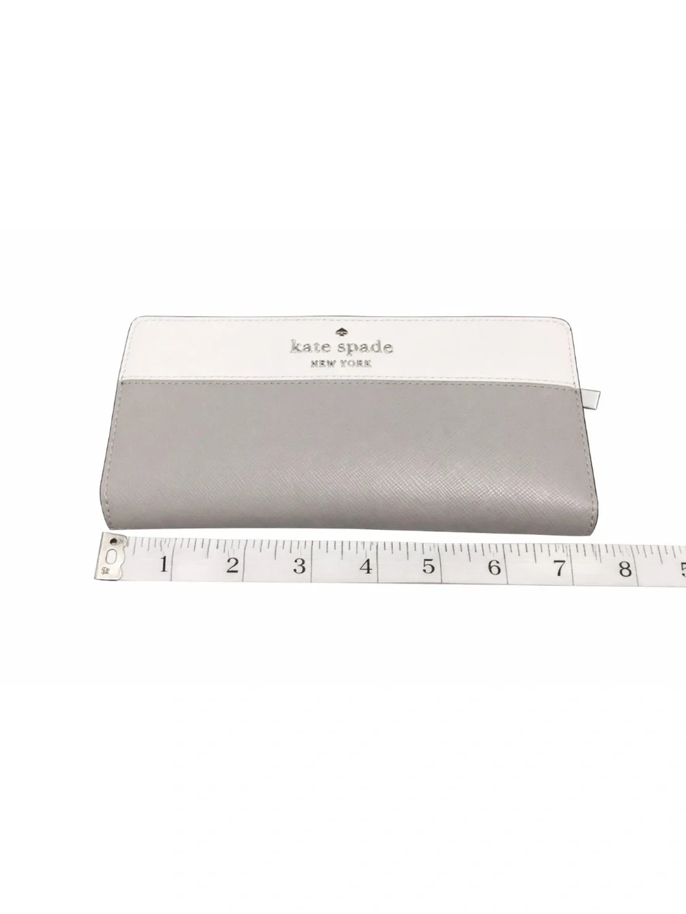 kate spade Two-Tone White & Gray Continental Wallet nwt